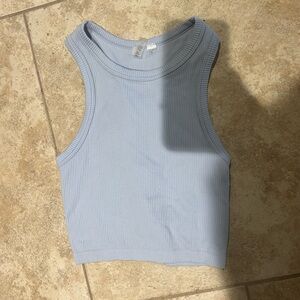 blue crop top bought from mystique boutique!